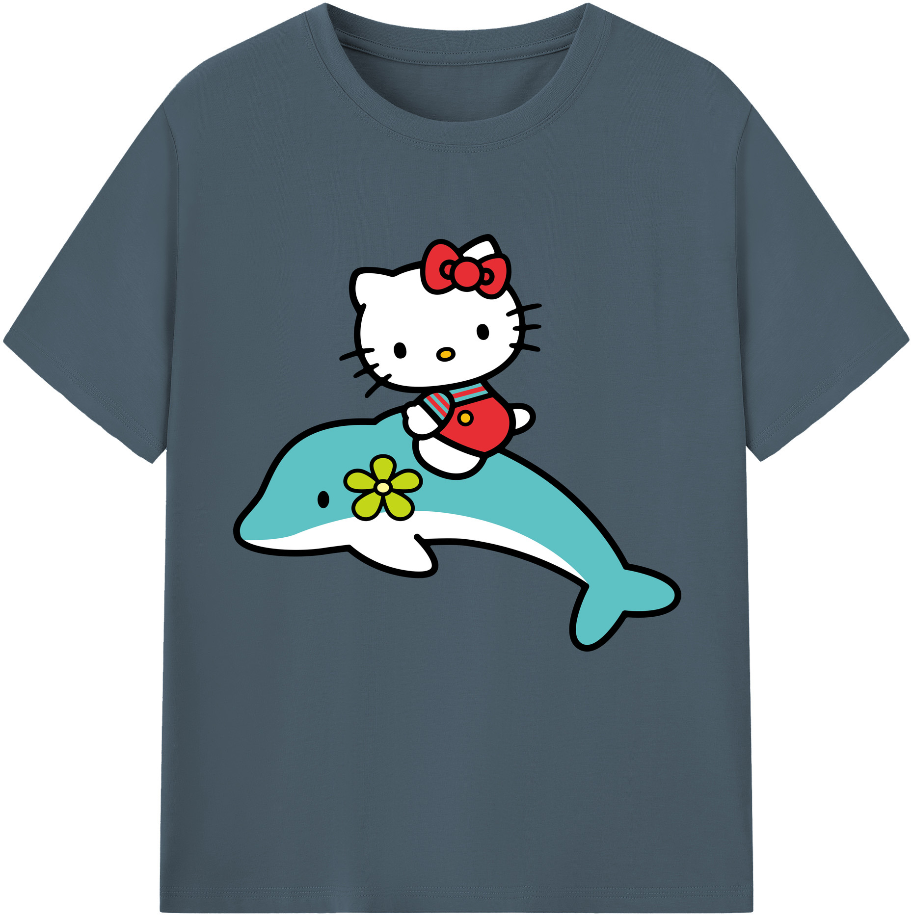 （画像用） Hello Kitty ハローキティ 綿100％半袖Tシャツ（フロントプリント）